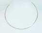 Artisan 925 Modernist Flat Tapered Round Collar Tension Hook Necklace 9.8g image number 1