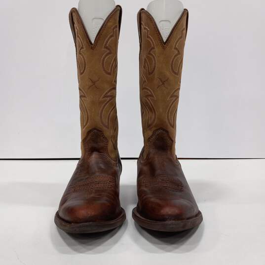 Men's Leather Cowboy Boots Size 9.5 image number 4