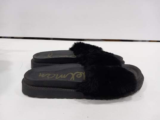 Sam Edelman Women's Black Fuzzy Sandals Size 11 image number 1