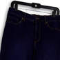 Womens Blue Denim Dark Wash Pockets Straight Leg Capri Jeans Size 10 image number 3