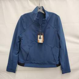 NWT The North Face WM's Shelbe Raschel Blue Pullover w Windfall Tech. Size L