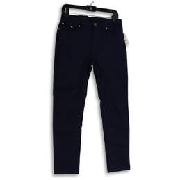 NWT Womens Navy Blue Denim Dark Wash 5-Pocket Design Skinny Jeans Size 6