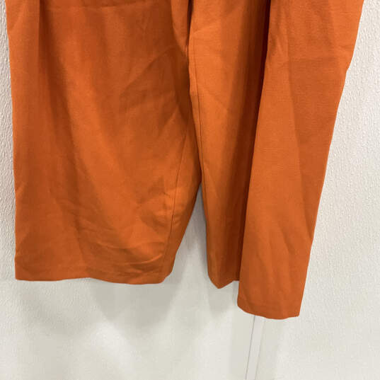 NWT Womens Orange Sleeveless V-Neck Back Zip One-Piece Jumpsuit Size 6 image number 3
