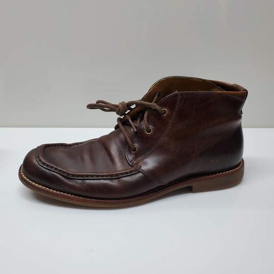 UGG Boots Via Lungarno Leather Moc Toe Ankle Chukka Boot Brown Mens Size US  9.5 image number 2