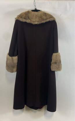 Fur Coat Brown Jacket - Size Medium alternative image