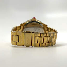 Designer Betsey Johnson Gold-Tone Round Dial Rhinestone Analog Wristwatch alternative image