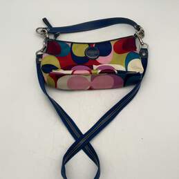 Coach Womens Multicolor Adjustable Detachable Strap Zipper Crossbody Bag Purse
