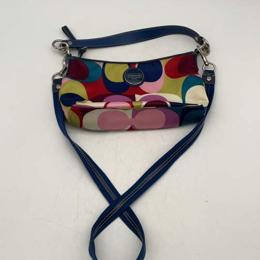 Coach Womens Multicolor Adjustable Detachable Strap Zipper Crossbody Bag Purse image number 1