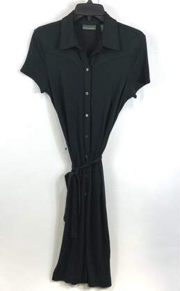 NWT Banana Republic Womens Black Belted Short Sleeve Shirt Dress Size Medium