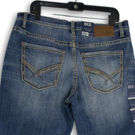 NWT BKE Tyler Mens Blue Denim Medium Wash Relaxed Fit Straight Jeans Size 33x30 image number 4