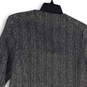 Womens Gray Chevron Fleece Pockets Asymmetrical Full-Zip Overcoat Size S image number 4
