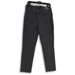 Womens Black Denim Dark Wash 5-Pocket Design Straight Leg Jeans Size 29 alternative image