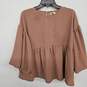 Brown Ruffled Blouse image number 1
