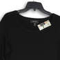 NWT Womens Black Round Neck Plaid Layered Pullover Blouse Top Size XL image number 3