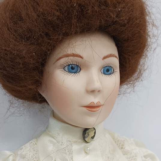 Edwin M. Knowles Glamour of the Gibson Girl Porcelain Doll IOB image number 3