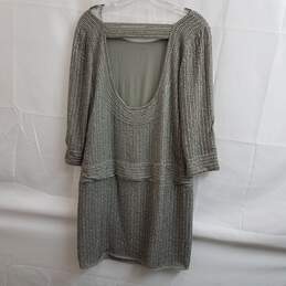 W118 By Walter Baker Grey/Silver Sequin Bodycon Dress Size M alternative image