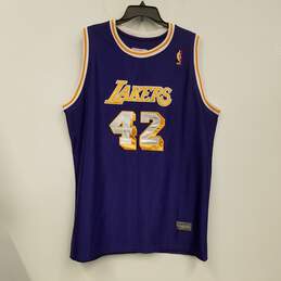 Mens Purple Los Angeles Lakers James Worthy #42 Basketball NBA Jersey Sz 56 alternative image