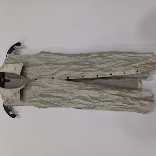 White House Black Market Women's Shimmer Button Up Sleeveless Summer Dress Size 2 image number 1