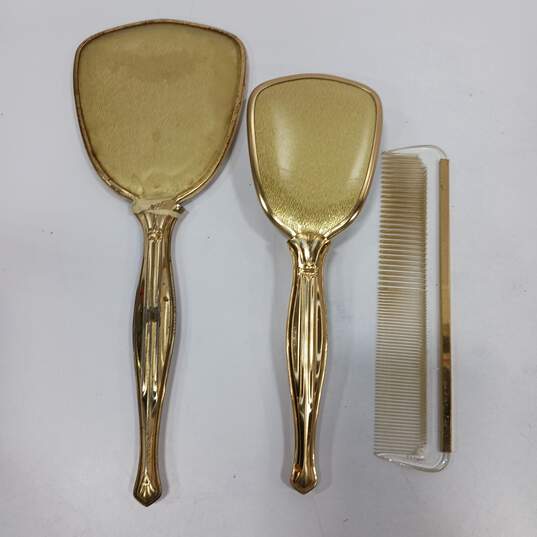Vintage Hairbrush Mirror Comb Bundle image number 2