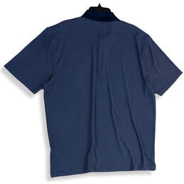 NWT Mens Blue Striped Spread Collar Short Sleeve Polo Shirt Size XXL alternative image