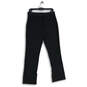Womens Black Elastic Waist Slash Pocket Drawstring Sweatpants Size Medium image number 2