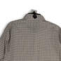 NWT Mens Tan White Plaid Spread Collar Long Sleeve Button-Up Shirt Size XL image number 4