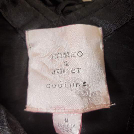 Romeo + Juliet Women's Black Front Zipper Mini Dress SZ M NWT image number 3