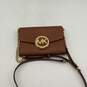 Michael Kors Womens Brown Margo Leather Adjustable Strap Charm Crossbody Bag image number 1