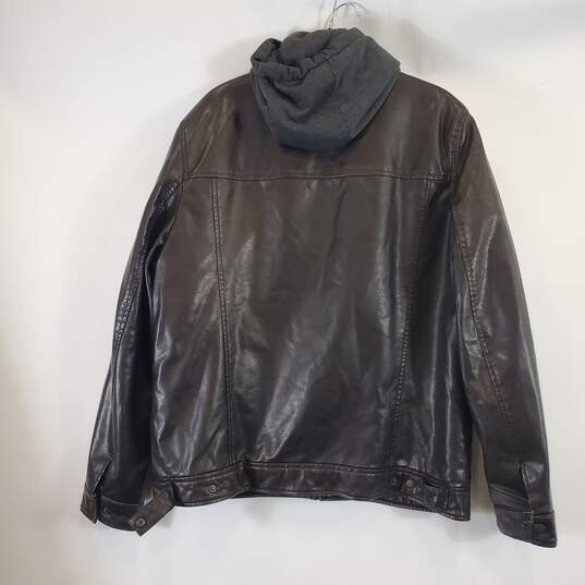 Levi's Men Brown/Black Faux Leather Jacket Sz44 image number 2