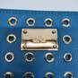 Michael Kors Leather Hand Wallet Blue Gold image number 2