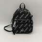 NWT Womens Black Leather Monogram Adjustable Strap Pocket Backpack Bag image number 2