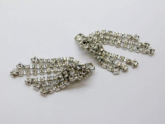 Vintage Icy Rhinestone & Faux Pearl Costume Jewelry 153.5g image number 4