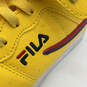 Mens Vulc 13 Yellow Leather High Top Lace-Up Round Toe Sneaker Shoes Sz 10 image number 6