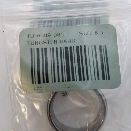 Tungsten Silver Tone Design 8.5 Size Metal Ring 8pcs Bundle 118.4g image number 5