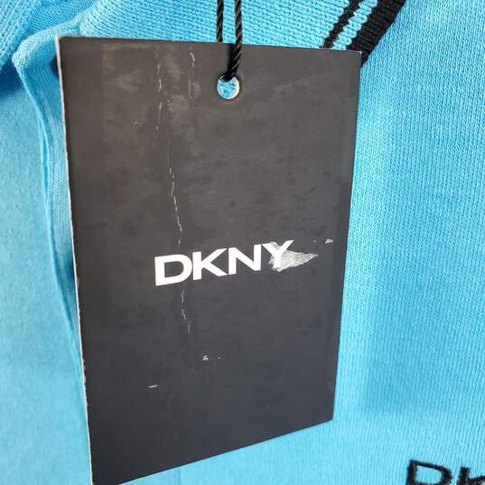 DKNY Men Aqua Blue Polo Shirt M NWT image number 5