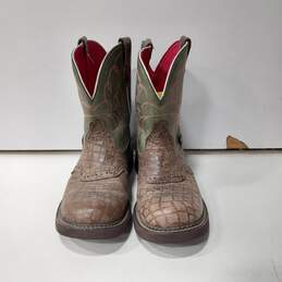Justin Ladies Gypsy Gemma Moss Leather Cowboy Boots Size 9.5B