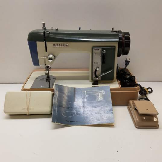 White Zig Zag Stitcher Sewing Machine image number 1