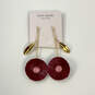 Designer Kate Spade Gold-Tone Posh Poppy Flower Statement Drop Earrings image number 1