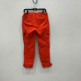 Ralph Lauren Womens Orange Adjustable Waist Ankle Cargo Pants Size 4 alternative image