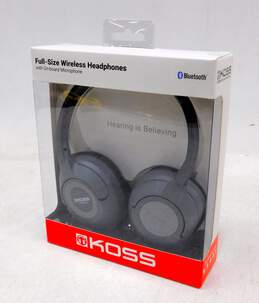 Factory Sealed Koss BT539iK Wireless Over Ear Headphones Dark Gray