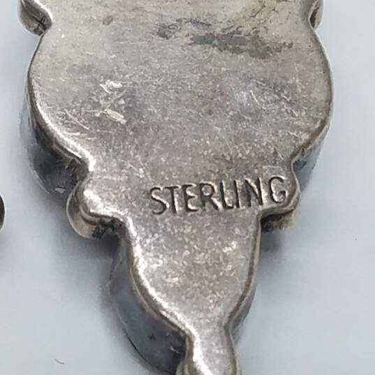 Sterling Silver Assorted Gemstone Post & Dangle Earring Bundle 2pcs. 16.9g image number 7