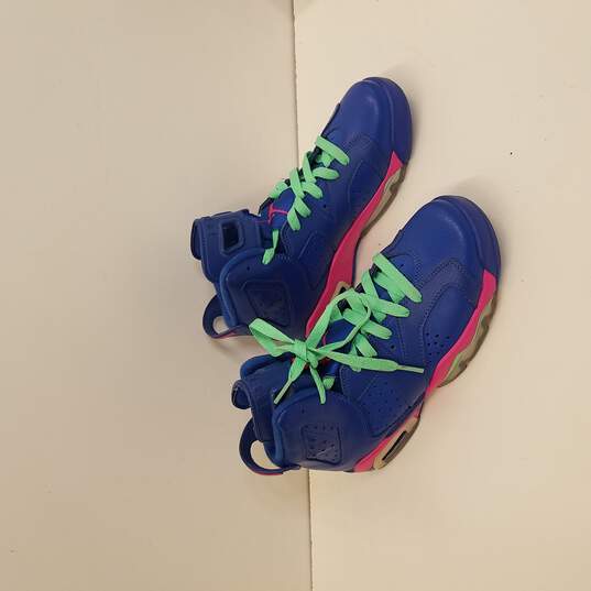 Air Jordan 6 Retro Sneaker Youth Sz.5.5Y Royal Blue image number 3