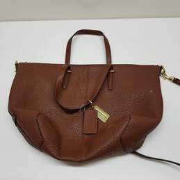 Coach brown soft leather satchel alternative image