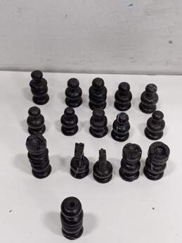 Black/White/Brown Onyx And Marble Chess Set MISSING A ROOK alternative image