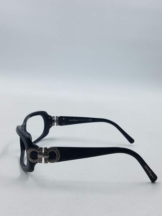 Salvatore Ferragamo Black Rectangle Eyeglasses image number 4