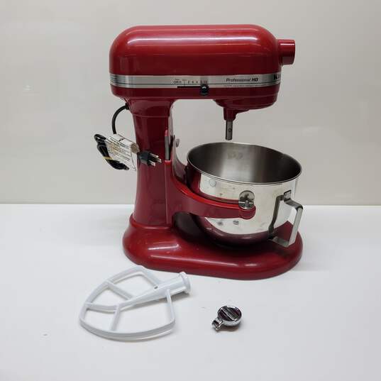 KitchenAid Countertop Mixer Red Professional HD KG25H7XER For Parts/Repair image number 1