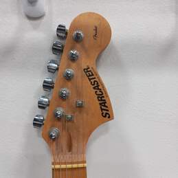Fender Starcaster Black Strat Electric Guitar In Matching Gig Bag alternative image