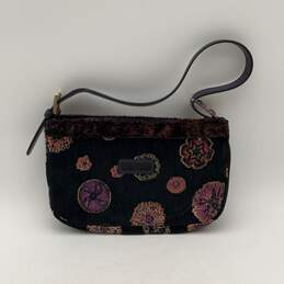 Longchamp Womens Black Purple Adjustable Strap Inner Pocket Mini Shoulder Bag
