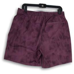 Womens Purple Elastic Waist Slash Pocket Pull-On Sweat Shorts Size X-Large alternative image