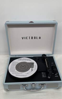 Victrola Blue 3 Speed Record Player Bluetooth Speaker Turntable W-0547125-H